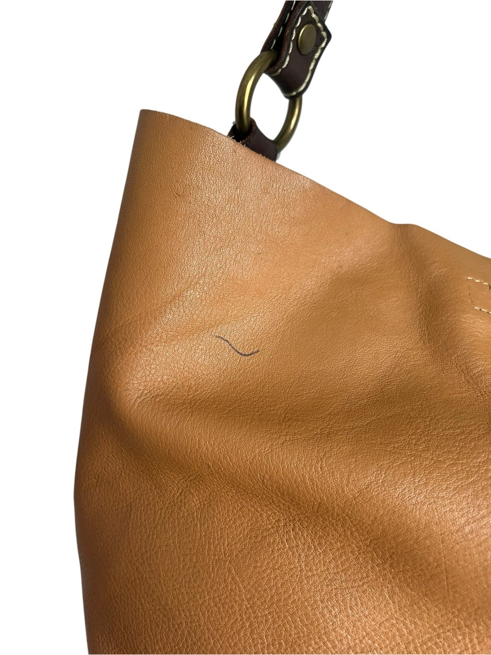 Lucky Brand Vintage Leather Tan Brown Slouchy Hobo - Picture 5 of 13